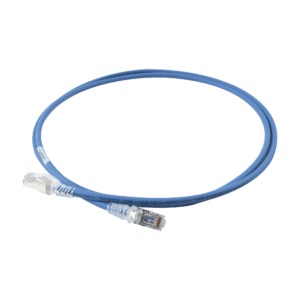 Patch Cord "Skinny" Cat6A Blindado S/FTP, 5ft, Diámetro Reducido 28 AWG, Color Azul
