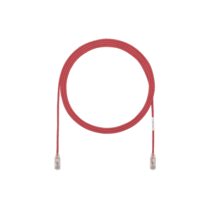 Cable de Parcheo TX6, UTP Cat6, Diámetro Reducido (28AWG), Color Rojo, 10ft