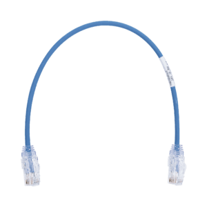 Cable de Parcheo TX6, UTP Cat6, Diámetro Reducido (28AWG), Color Azul, 1ft