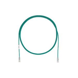 Cable de Parcheo TX6, UTP Cat6, Diámetro Reducido (28AWG), Color Verde, 1ft
