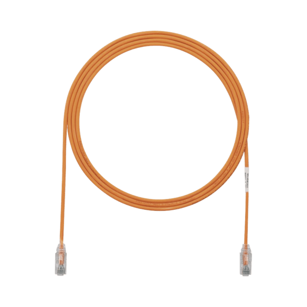 Cable de Parcheo TX6, UTP Cat6, Diámetro Reducido (28AWG), Color Naranja, 5ft