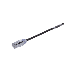 Cable de Parcheo TX6, UTP Cat6, Diámetro Reducido (28AWG), Color Negro, 6in (15.2 cm)