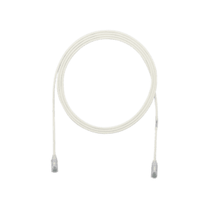 Cable de Parcheo TX6, UTP Cat6, Diámetro Reducido (28AWG), Color Blanco Mate, 7ft