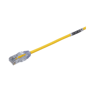 Cable de Parcheo TX6, UTP Cat6, Diámetro Reducido (28AWG), Color Amarillo, 8in (20.2cm)