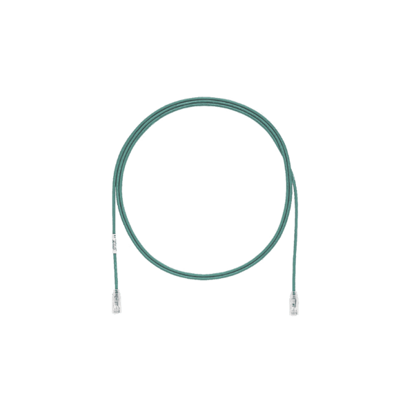 Cable de Parcheo TX6, UTP Cat6, Diámetro Reducido (28AWG), Color Verde, 9 ft