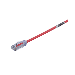 Cable de Parcheo UTP Cat6A, CM/LSZH, Diámetro Reducido (28AWG), Color Rojo, 10ft