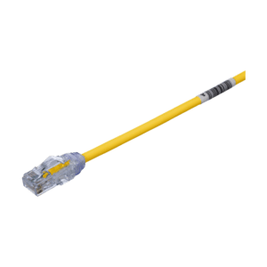 Cable de Parcheo UTP Cat6A, CM/LSZH, Diámetro Reducido (28AWG), Color Amarillo, 1ft
