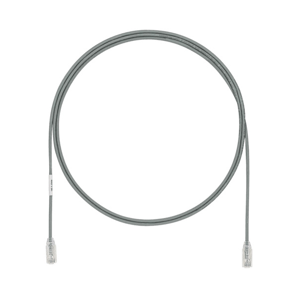 Cable de Parcheo UTP Cat6A, CM/LSZH, Diámetro Reducido (28AWG), Color Gris, 6ft