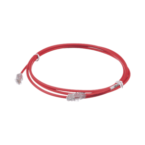 Cable de Parcheo UTP Cat6A, CM/LSZH, Diámetro Reducido (28AWG), Color Rojo, 7ft