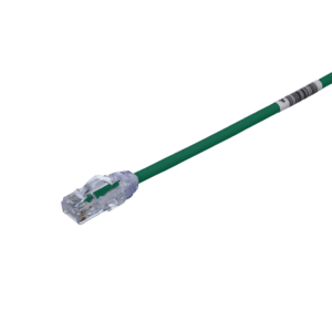 Cable de Parcheo UTP, Cat6A, Diámetro Reducido (28 AWG), CM/LSZH, Color Verde, 8in (20.3cm)