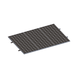 Kit De Minirieles Para Panel Solar Arreglo 1X3  Para Instalación Plano En Lámina