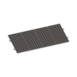 Kit De Minirieles Para Panel Solar Arreglo 1X4 Para Instalación Plano En Lámina