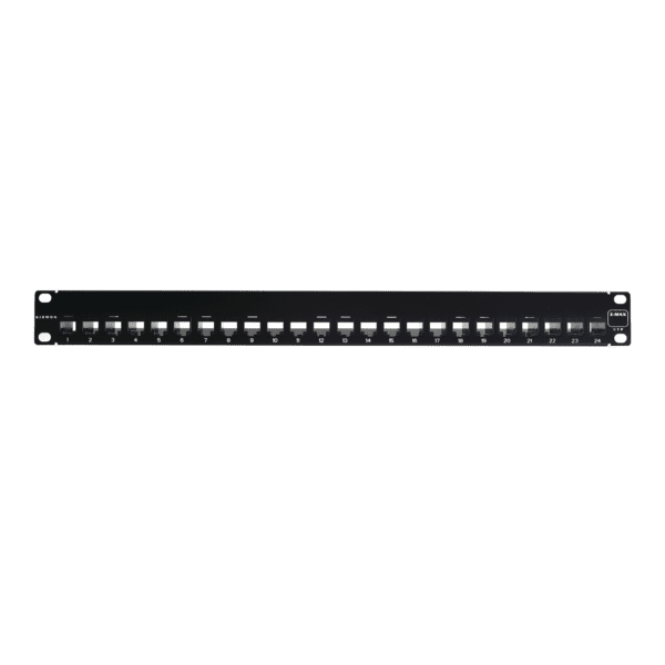 Patch Panel UTP Z-MAX de 24 puertos, Precargado con Jacks Categoría 6, Plano, 1UR