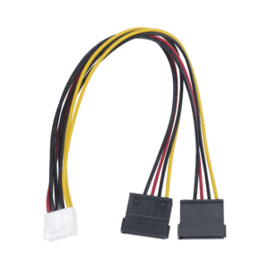 Cable Doble de Corriente SATA / Compatible con DVR's epcom / HIKVISION / 25 cms de Longitud