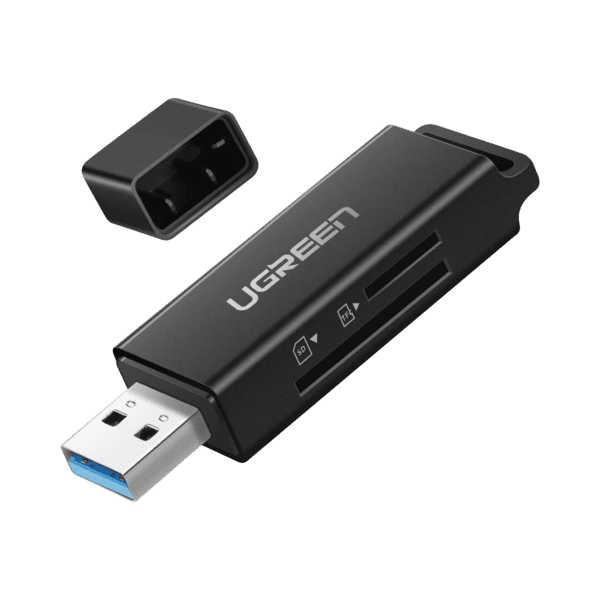 Lector de tarjetas SD portátil USB 3.0 de doble ranura / adaptador de tarjeta de memoria flash concentrador para TF SD Micro SD SDXC SDHC MMC RS-MMC Micro SDXC Micro SDHC UHS-I