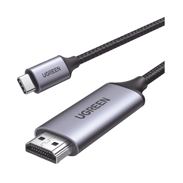 Cable USB-C 3.1 a HDMI 4K | 1.5m | Compatible con Thunderbolt 3 & 4 | Adaptador Tipo-C a HDMI | 4k@60Hz | Soporta Modo Espejo y Modo Extendido | Carcasa de Aluminio | Nylon Trenzado | Conector Niquelado | Blindaje Multicapa.