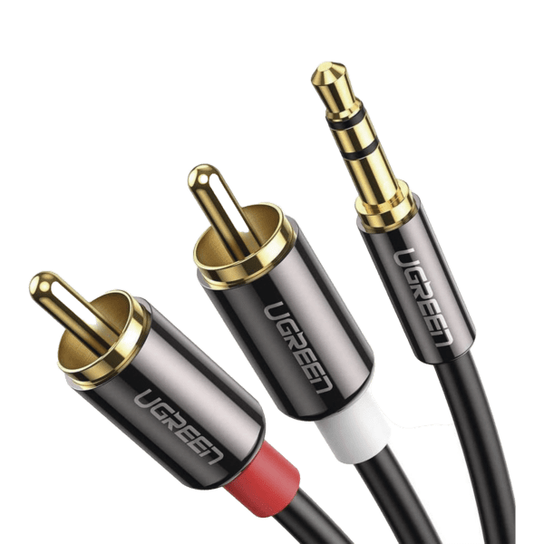 Cable Audio Premium Jack 3.5mm a 2 RCA / 10 Metros / Flexible / Doble Blindaje / Transferencia de Audio sin Pérdidas / Caja de Aleación de Cobre / Amplia Compatibilidad / Diseño Duradero.