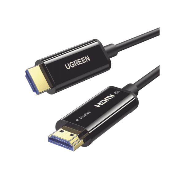 Cable HDMI de 10 Metros por Fibra Óptica 8K@60Hz / Fibra de 4 núcleos + Cobre estañado de 7 núcleos / Compatible con HDMI 2.1 / Alta velocidad 18 Gbps / 3D / HDR / Caja de Aleacion Zinc / Premium