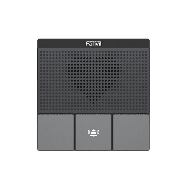 Mini Intercomunicador Wi-Fi para hotelería, hospitales, con diseño elegante, PoE, 3 botones, 1 relevador integrado de salida y entrada.