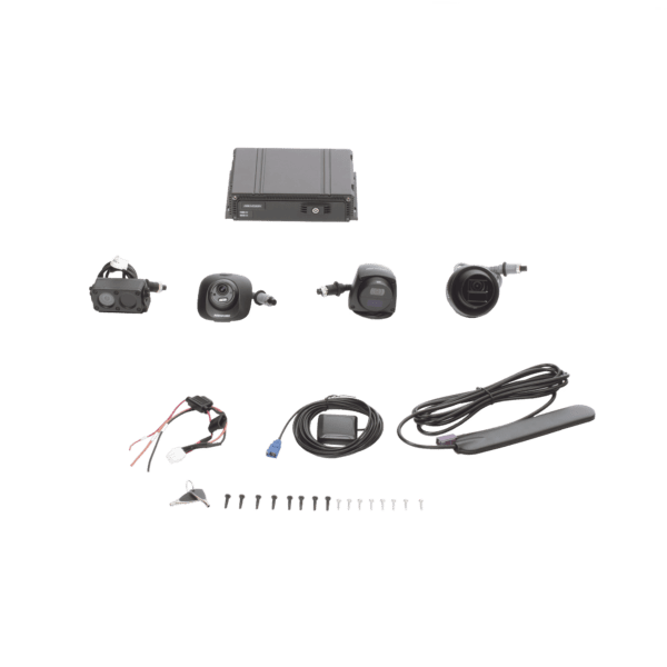 Kit DVR Móvil 1080P / Incluye 4 Cámaras TURBOHD 1080P / Modulo 4G y GPS / Soporta Memoria SD / Visualización por HikConnect Teams