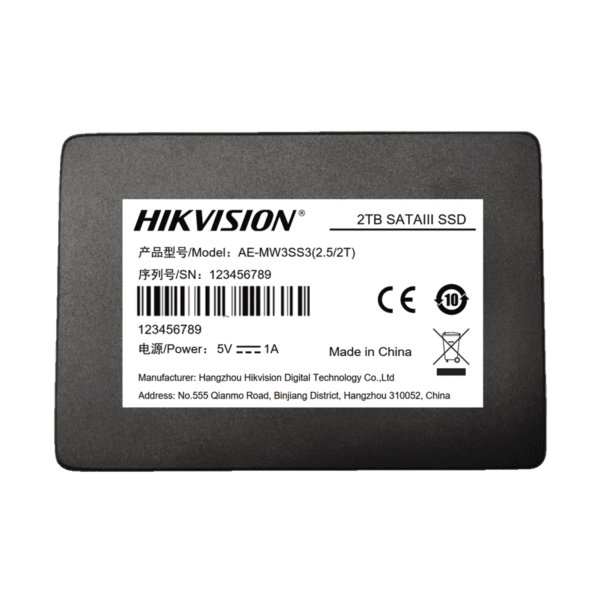 SSD PARA Videovigilancia Móvil / 2 TB / 2.5" / Alto Performance / Uso 24/7 / Resistente en Alta Temperaturas