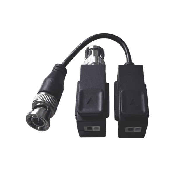 Kit de Transceptor (Balluns) TURBOHD con Boton Push / Hasta 8 MP (4K) / 100% Cobre / Soporta HD-TVI / AHD / CVI / CVBS / Audio por Coaxitron / Datos para Menu de Configurar de Cámaras