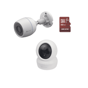 Kit de cámaras WiFi / Incluye 1 pieza C6N  Para Uso en Interior / 1 pieza CS-H3C Para Uso en Exterior / 1 PZA Micro SD HS-TF-E1/32G / Detección de Movimiento / Notificaciones Instantáneas