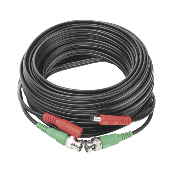 Cable coaxial ( BNC RG59 ) + Alimentación / SIAMÉS / 10 Metros / Aleación Cobre + Aluminio CCA / Para Cámaras 4K  / Uso interior y exterior