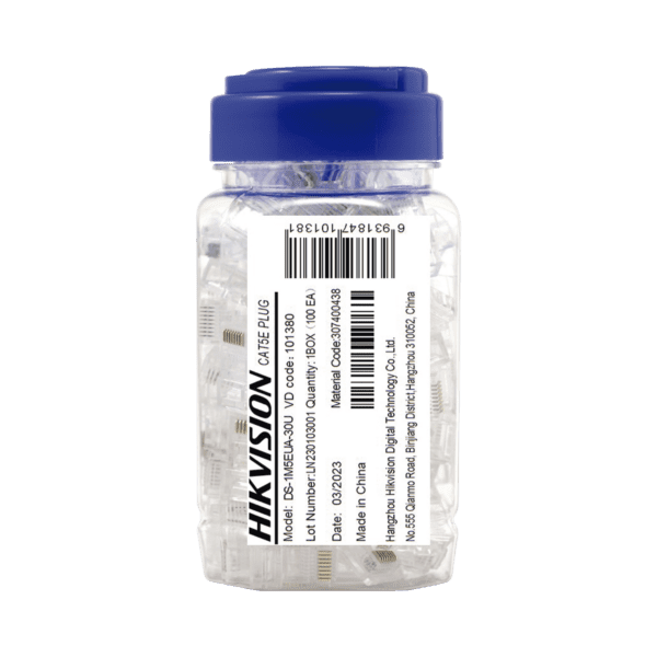 Bote con 100 Piezas de Plug Modular RJ45 / Cat 6 / Chapado en Oro a 30 Micras / Sin Blindaje / Facil Instalación / Uso Interior / Soporta Norma TIA-568B / Cumple con RoHS 2.0