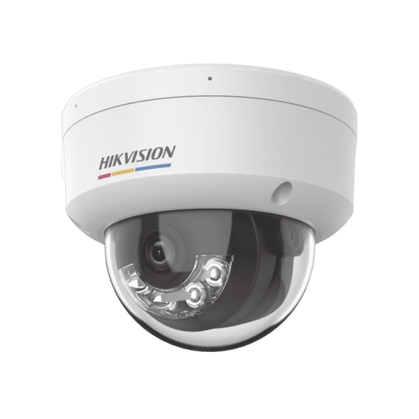 [Dual Light + ColorVu] Domo IP 2 Megapixel / Lente 2.8 mm / 30 mts IR + 30 mts Luz Blanca / Micrófono Integrado / ACUSENSE Lite / Exterior IP67 / IK08 / WDR 120 dB / PoE / Micro SD / ONVIF
