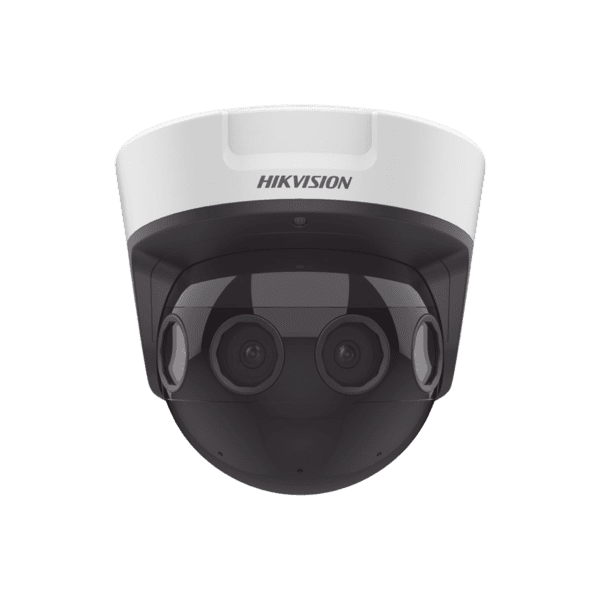 PanoVu Series / Vista Panorámica 180° / 32 Megapixel en Total / 4 Lentes 2.8 mm (4 Lentes 8 Megapixel) / 20 mts IR / Exterior IP67 / IK10 / 12 Vcc / PoE+ / Micro SD