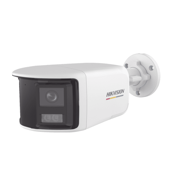 [ColorVu + Dual Light + Panoramica] Bala TURBOHD 3K (5 Megapixel) / Micrófono Integrado / Angulo de visión 180° / Imagen a Color 24/7 / 40 mts Luz Blanca + 40 mts IR / Exterior IP67 / WDR