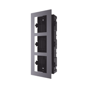 Base de 3 Espacios para EMPOTRAR Módulos de Videoporteros Hikvision