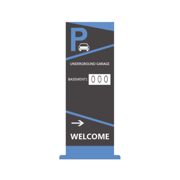 Pantalla Principal de Guía de Estacionamiento / 1 Módulo / Mensaje de Bienvenida / Uso con Aplicación de Guía de Estacionamiento