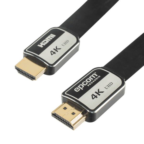Cable HDMI de 1.8m | Alta Definición | Version 2.0 | Alta velocidad 18Gbps | 4K@60Hz | Conectores Chapados en Oro | Tipo Plano