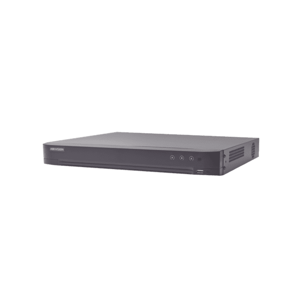 DVR 8 Canales TURBOHD + 8 Canales IP / 8 Megapixel (4K) / Audio de dos vías por Coaxitron / ACUSENSE / Reconocimiento Facial / 1 Bahía de Disco Duro / Salida de Video en 4K / H.265+