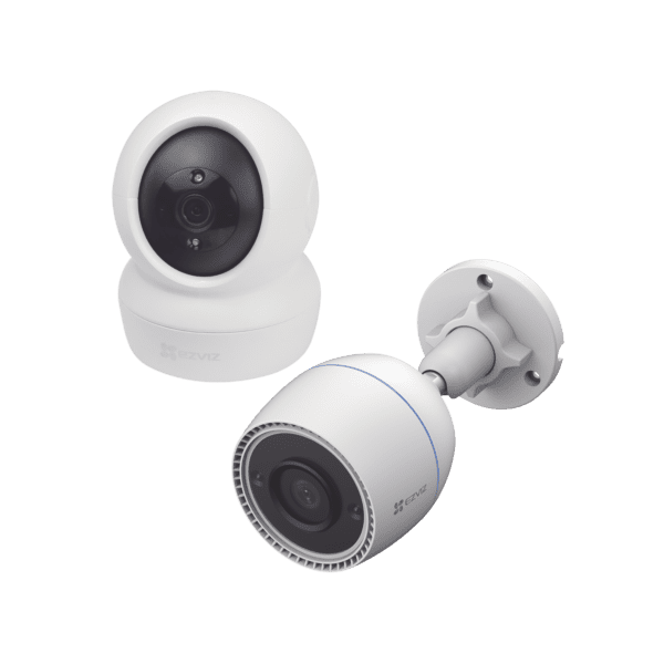 Kit de cámaras WiFi / Incluye 1 pieza C6N  Para Uso en Interior y 1 pieza CS-C3TN Para Uso en Exterior / Detección de Movimiento / Notificaciones Instantáneas