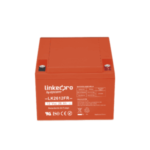 Batería 12 Vcc / 26 Ah / UL / Tecnología AGM-VRLA / Retardante a la Flama / Para uso en equipo electrónico, Alarmas de Intrusión / Incendio/ Control de acceso / Video Vigilancia / Terminales T1 ( Incluye adaptador para termina