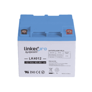 Batería 12 Vcc / 40 Ah / UL / Tecnología AGM-VRLA / Para uso en equipo electrónico, Alarmas de Intrusión / Incendio/ Control de acceso / Video Vigilancia / T2