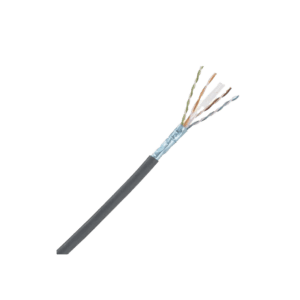 Bobina de Cable Blindado F/UTP de 4 Pares, Cat6A, Soporte de Aplicaciones 10GBase-T, LSZH (Libre de Gases Tóxicos), Color Negro, 305m