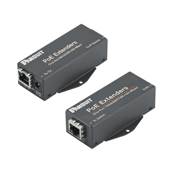 Kit de Extensor PoE/PoE+, Hasta 610 Metros (2000 ft) con Cable Cat5e o Cat6, 10/100Mbps, Incluye Transmisor, Receptor y Fuente de Alimentación
