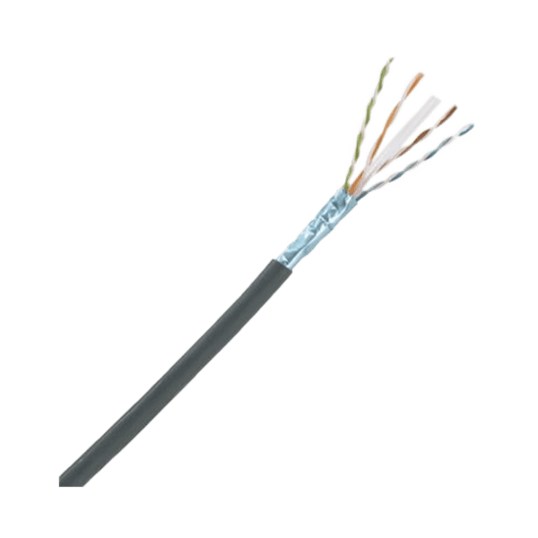 Bobina de Cable Planta Externa con Gel, de 4 pares, Cat6A, UTP, Color Negro, 305m