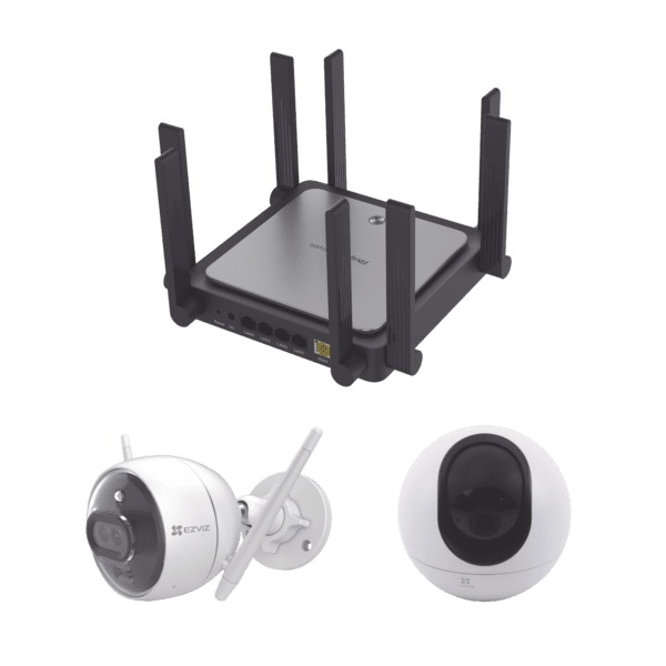 Kit de Router Ruijie Con Cámara EZVIZ / I Incluye 1 PZA CS-C6 / 1PZ C3X / Un Router RGEW3200GXPRO
