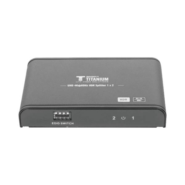 Divisor (Splitter) HDMI 4K de 1 Entrada a 2 Salidas (Simultaneas) / Soporta 4K×2K / Ajuste de resoluciones EDID / HDR / HDMI 2.0 /  HDCP 2.2  / Soporta formatos de Audio Dolby Digital / Longitud del cable de entrada y salida ≤10m.