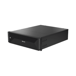 NVR de 64 canales / Soporta grabación hasta 32 MP / H.265 & Wisestream / Procesamiento 400 Mbps / 3 Puertos de Red / Raid 5-6 / 12 TB incluidos